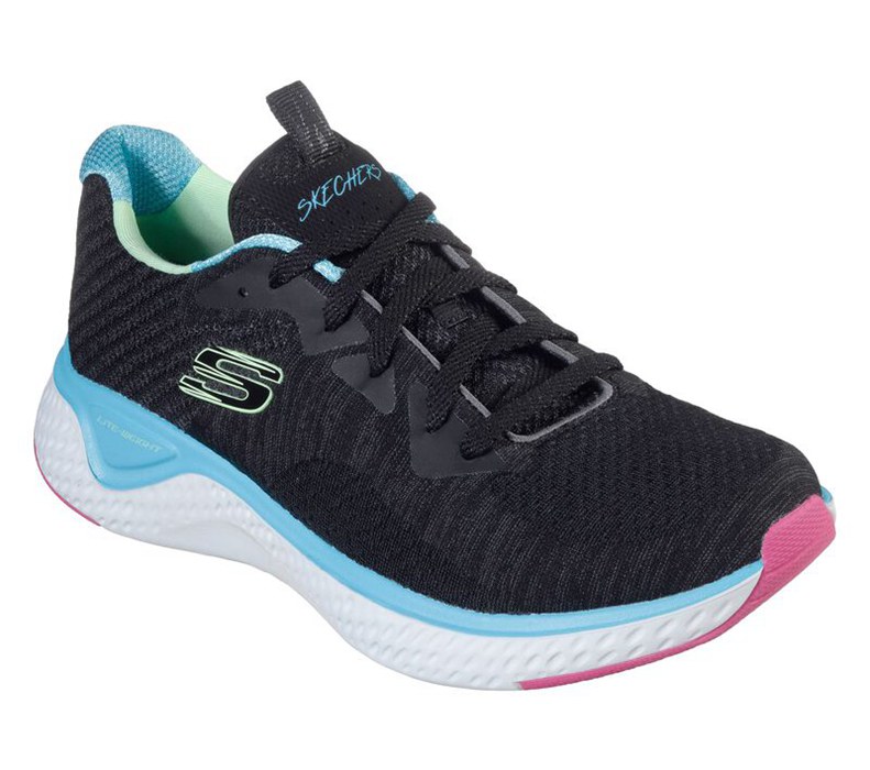 Skechers Solar Fuse - Brisk Escape - Womens Sneakers Black/Multicolor [AU-HM6742]